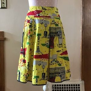 Paris Print Skirt